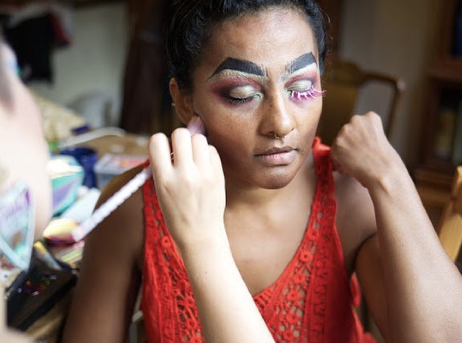 Vishnu preparing a drag performance